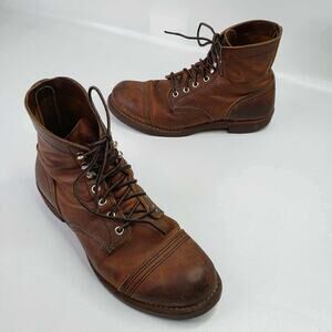 Vintage Red Wing Iron Ranger Boots Mens Size 7.5 Workwear Leather 8515